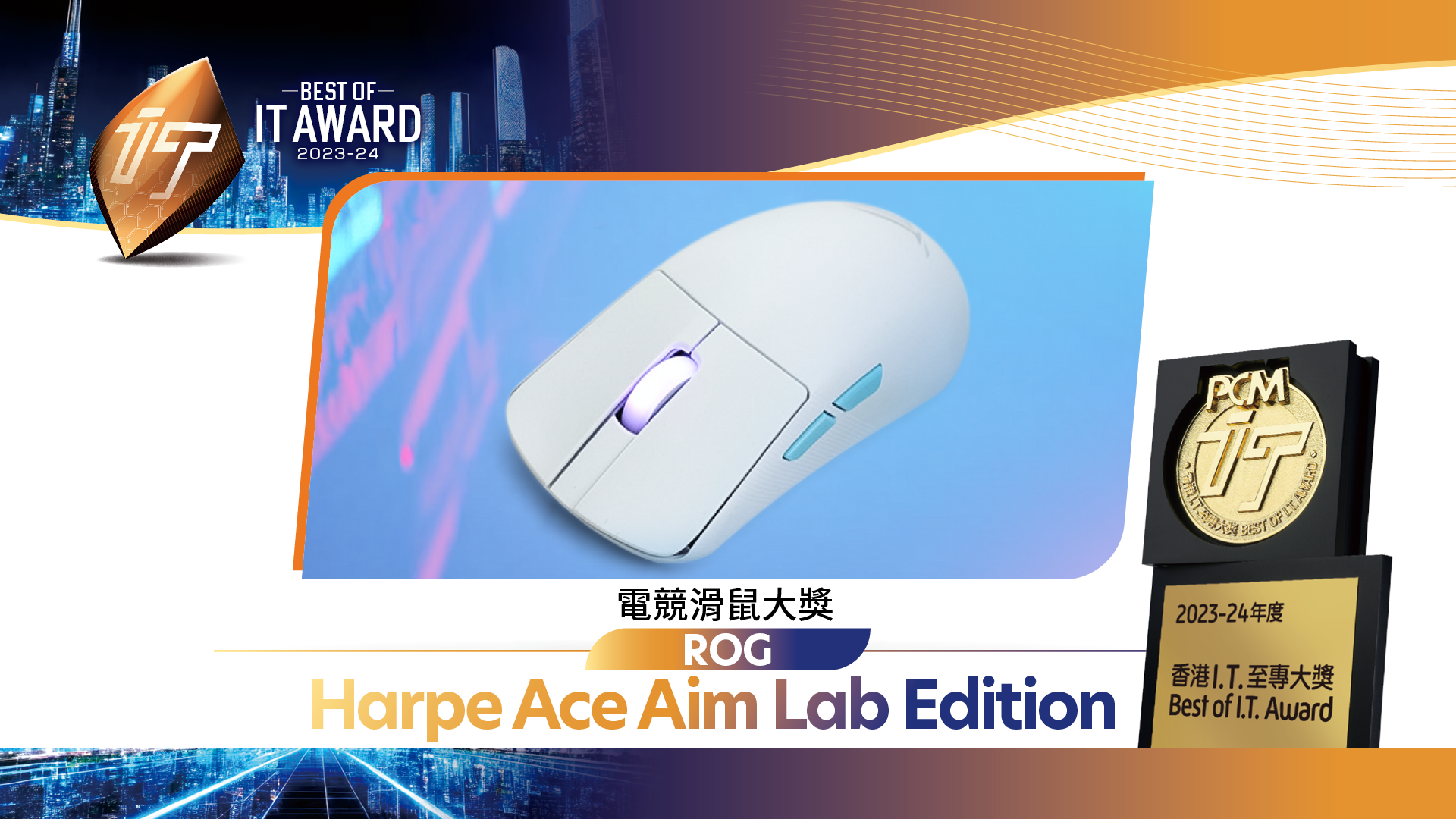 電競滑鼠大獎 ASUS ROG Harpe Ace Aim Lab Edition