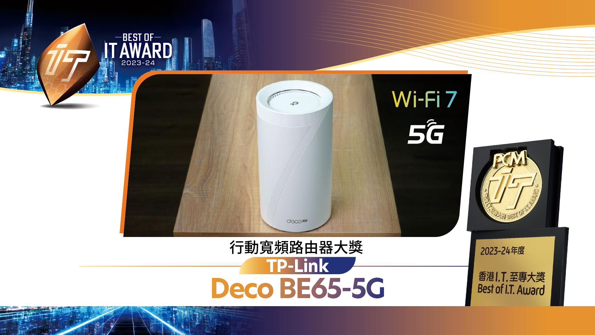 行動寬頻路由器大獎 TP-Link Deco BE65-5G